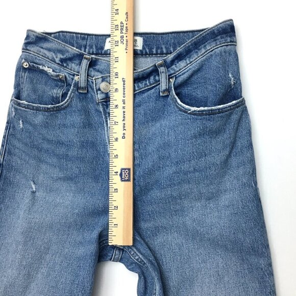 Abercrombie & Fitch Jeans The 90's Straight Leg Criss Cross Front High Rise 26 - Picture 7 of 9